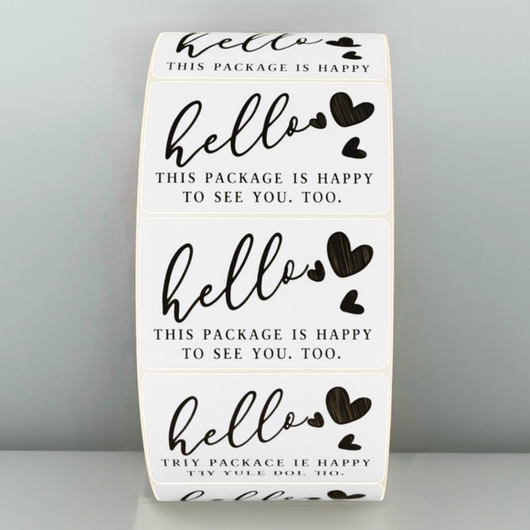 Hello this package is happy to see you too sticker | 8 COLORS TO CHOOSE FROM - Picture 10 of 11